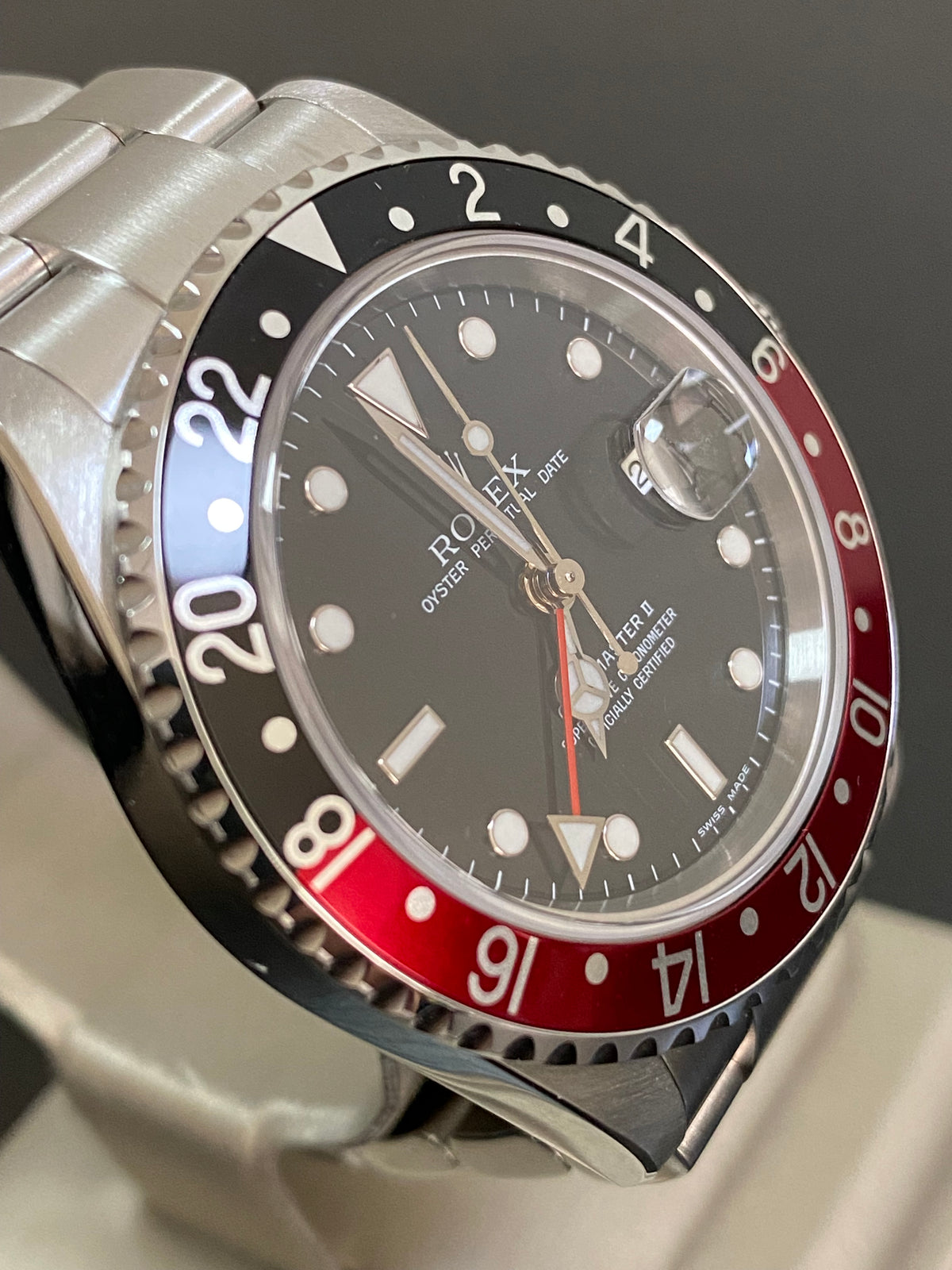 Rolex Steel GMT-Master II - Z serial - "Coke" Pre Ceramic Bezel No Holes - Oyster Bracelet - 16710