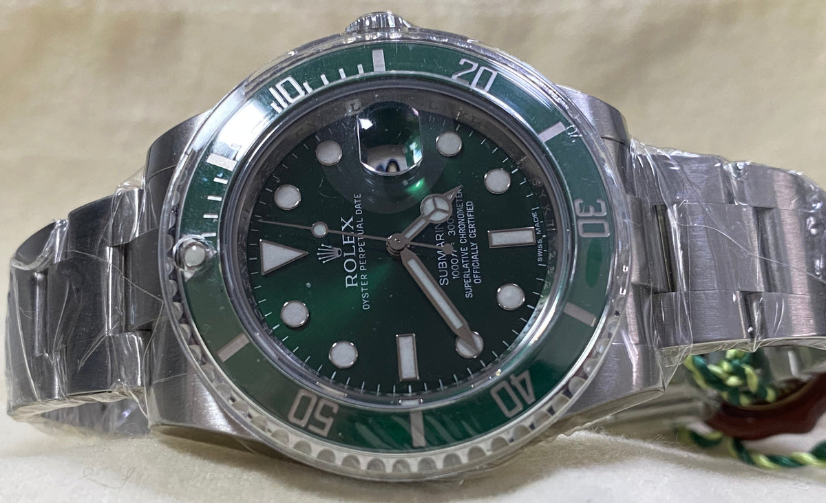 Rolex Steel Submariner Date - 2012 - "Hulk" - Green Dial - 116610LV NEW OLD STOCK - Full Stickers