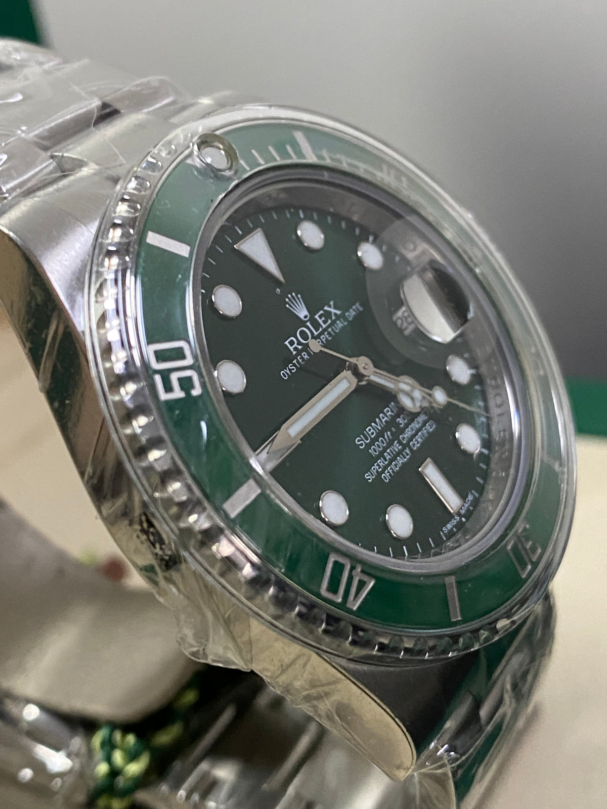 Rolex Steel Submariner Date - 2012 - "Hulk" - Green Dial - 116610LV NEW OLD STOCK - Full Stickers