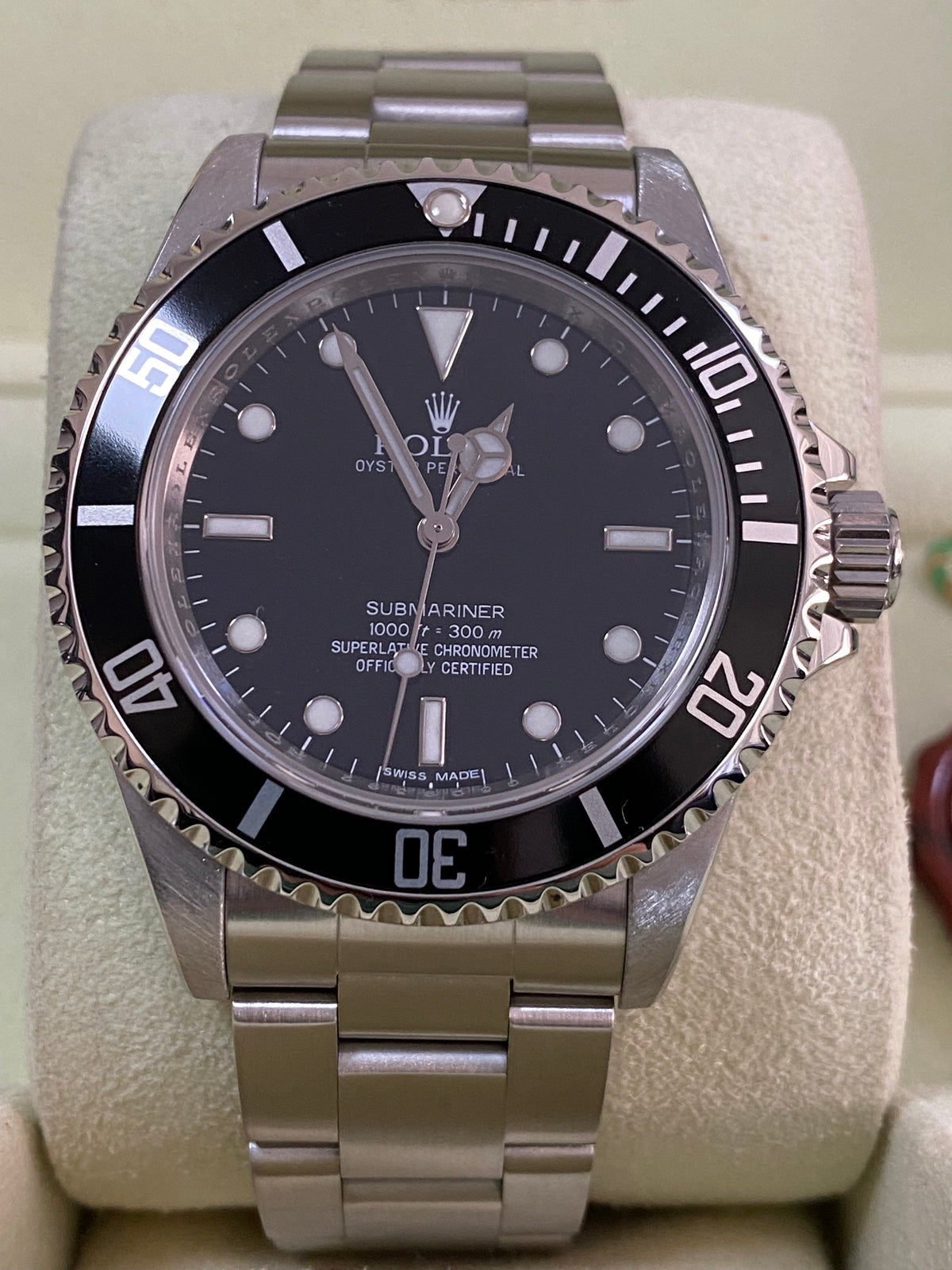 Rolex Steel No Date Submariner - G serial - Pre Ceramic Bezel - Black Dial - 14060M *FULL SET*