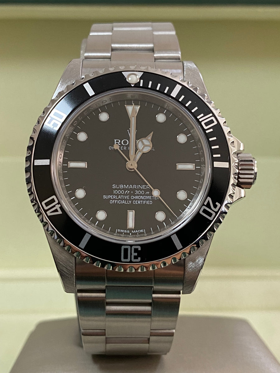 Rolex Steel No Date Submariner - G serial - Pre Ceramic Bezel - Black Dial - 14060M *FULL SET*