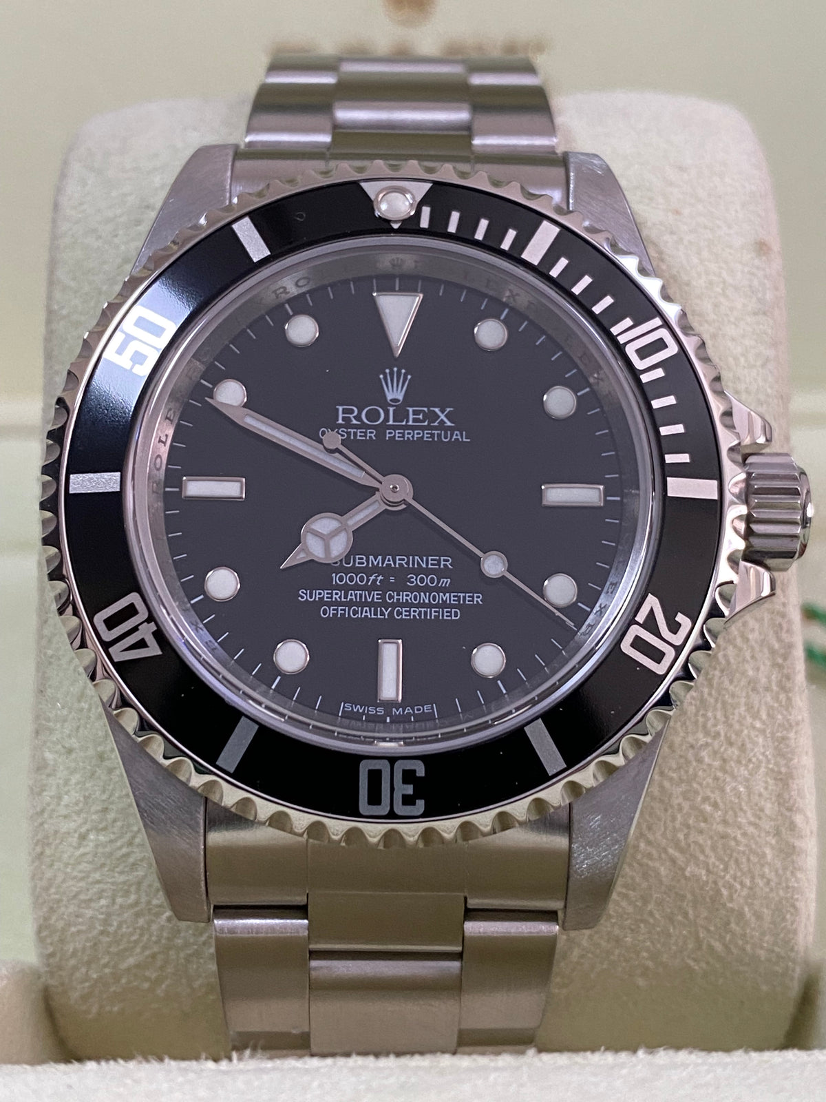 Rolex Steel No Date Submariner - V serial - Pre Ceramic Bezel - Black Dial - 14060M *FULL SET*