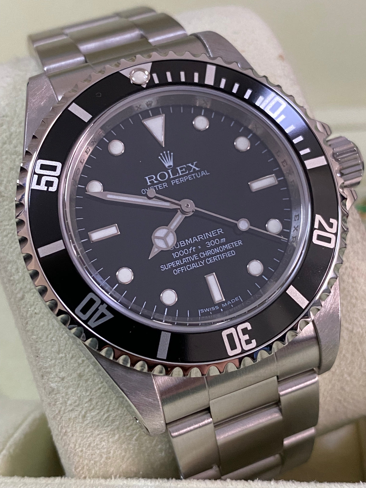 Rolex Steel No Date Submariner - V serial - Pre Ceramic Bezel - Black Dial - 14060M *FULL SET*