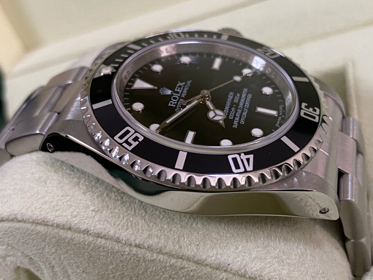 Rolex Steel No Date Submariner - V serial - Pre Ceramic Bezel - Black Dial - 14060M *FULL SET*