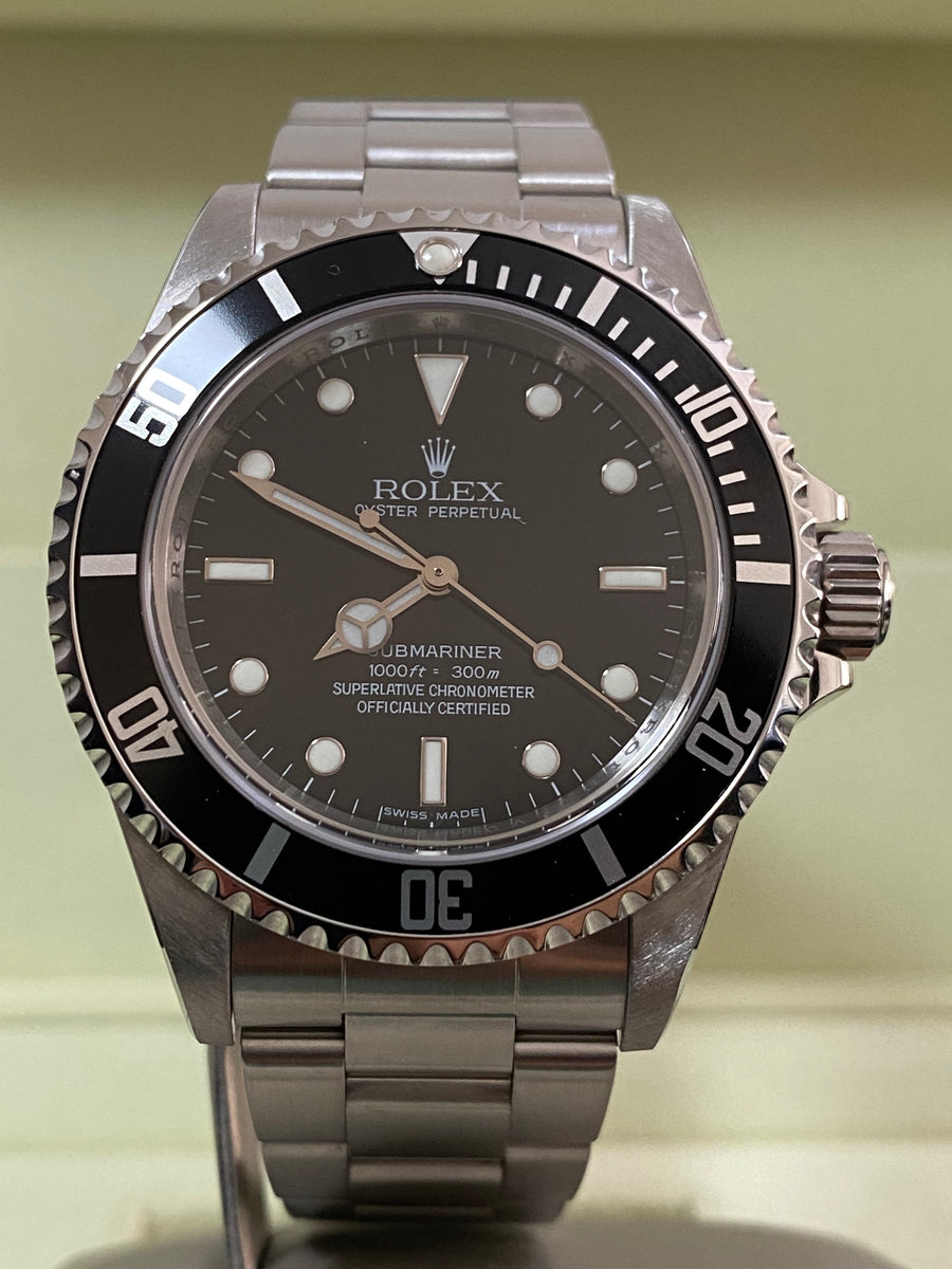 Rolex Steel No Date Submariner - V serial - Pre Ceramic Bezel - Black Dial - 14060M *FULL SET*