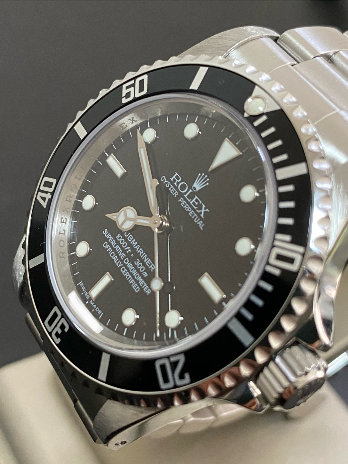 Rolex Steel No Date Submariner - V serial - Pre Ceramic Bezel - Black Dial - 14060M *FULL SET*