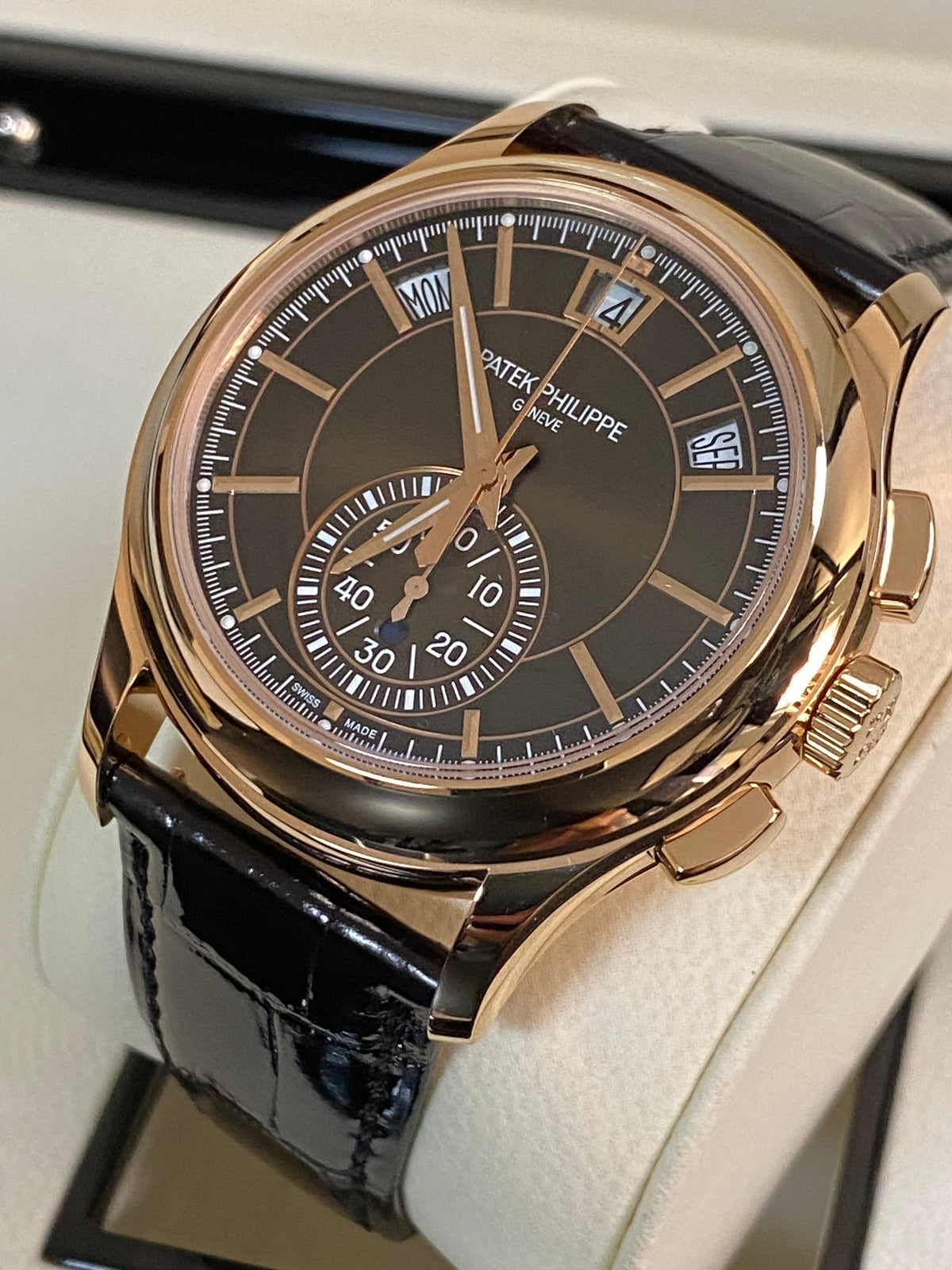 Patek Philippe Complications Flyback Chronograph Annual Calendar - Rose Gold - Brown Sunburst Dial - 5905R-001