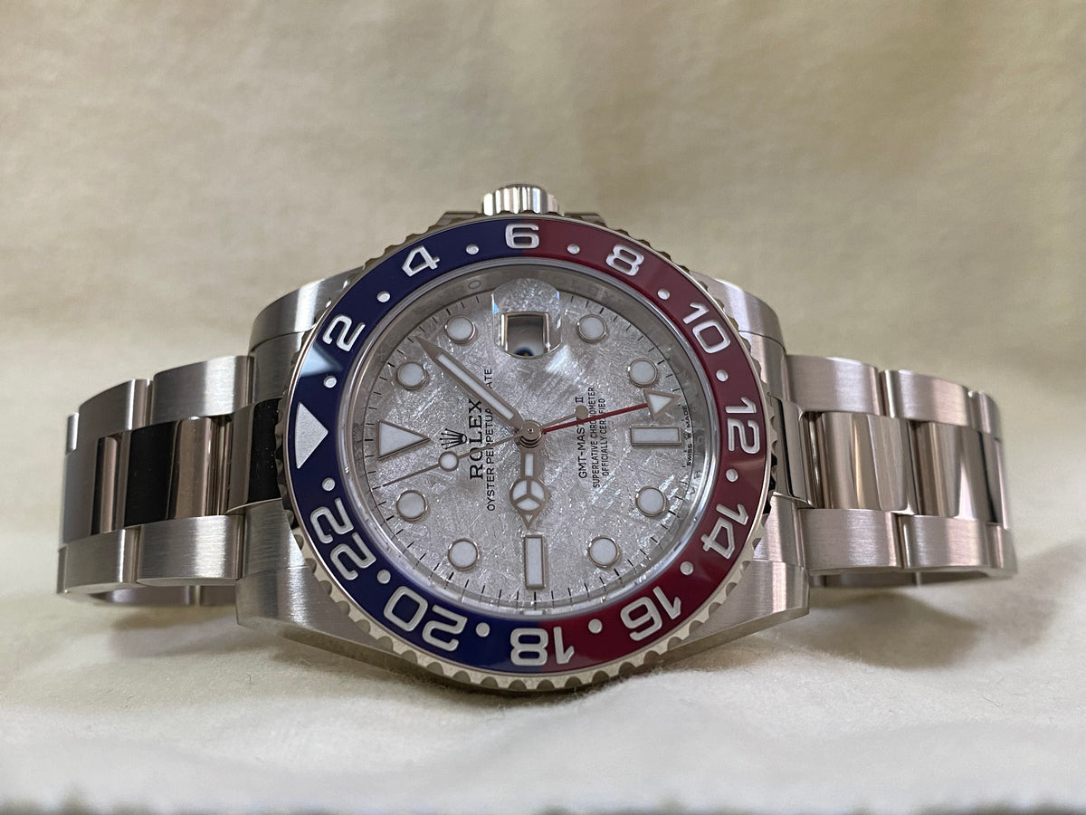 Rolex White Gold GMT-Master II - 2024 - "Pepsi" - Meteorite Dial - Oyster Bracelet - 126719BLRO *FULL SET*