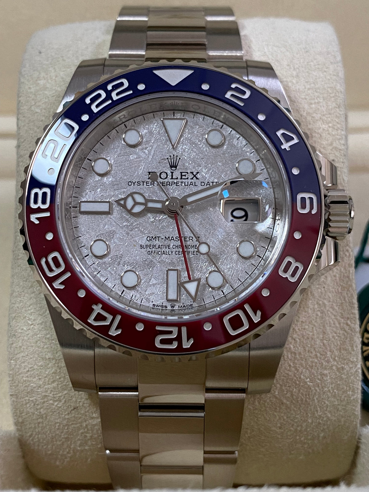 Rolex White Gold GMT-Master II - 2024 - "Pepsi" - Meteorite Dial - Oyster Bracelet - 126719BLRO *FULL SET*