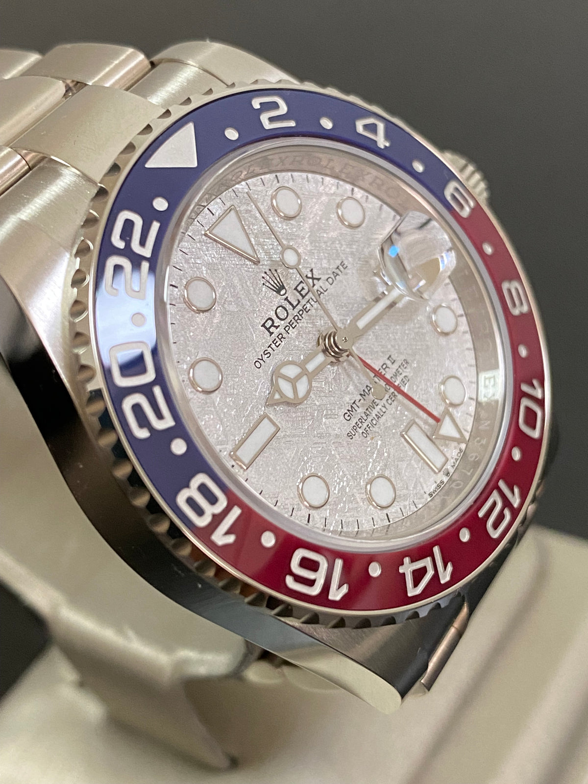 Rolex White Gold GMT-Master II - 2024 - "Pepsi" - Meteorite Dial - Oyster Bracelet - 126719BLRO *FULL SET*