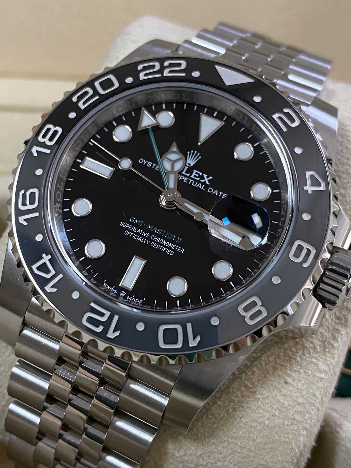 Rolex Steel GMT-Master II - 2024 - "Bruce Wayne" - Jubilee Bracelet - 126710GRNR *FULL SET*