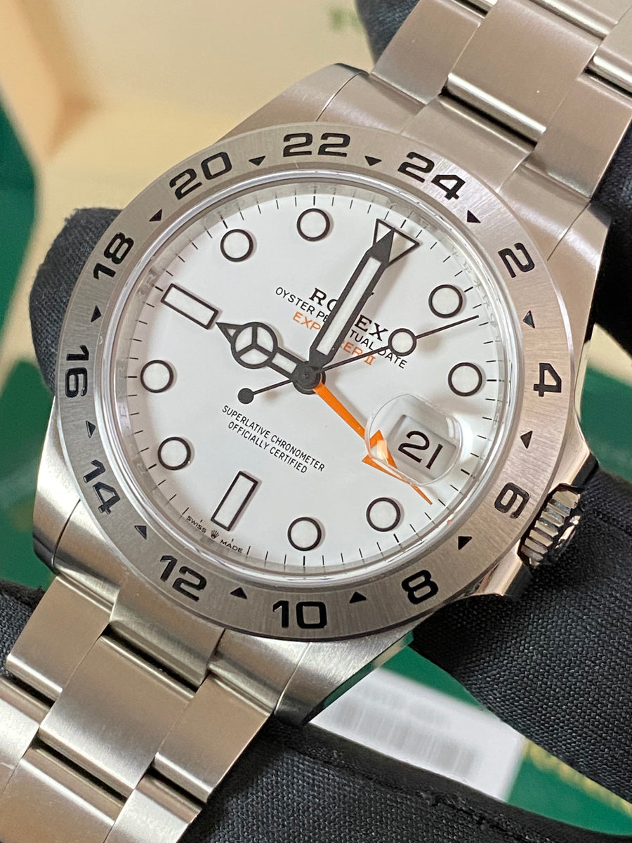 Rolex Oystersteel Explorer II - 2024 - "Polar" White Dial - Oyster Bracelet - 226570 *FULL SET*