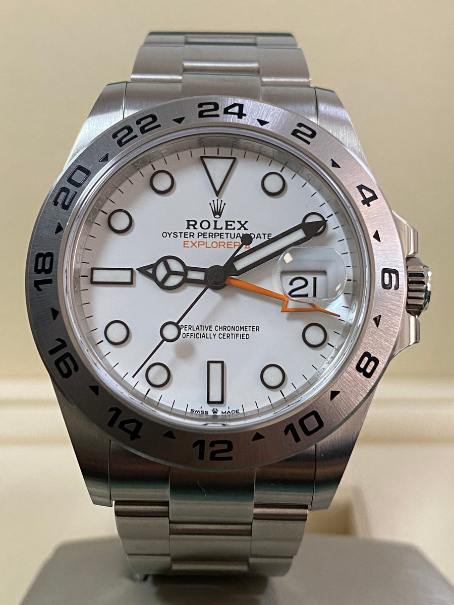 Rolex Oystersteel Explorer II - 2024 - "Polar" White Dial - Oyster Bracelet - 226570 *FULL SET*