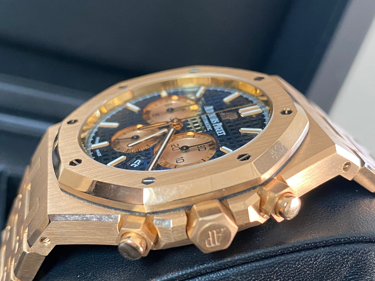 Audemars Piguet Royal Oak Chronograph - 41mm - Gold & Blue Dial - 26331OR.00.1220OR.01 *FULL SET*