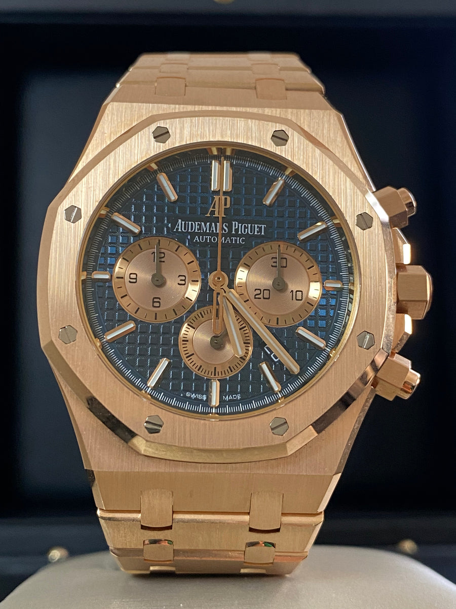 Audemars Piguet Royal Oak Chronograph - 41mm - Gold & Blue Dial - 26331OR.00.1220OR.01 *FULL SET*