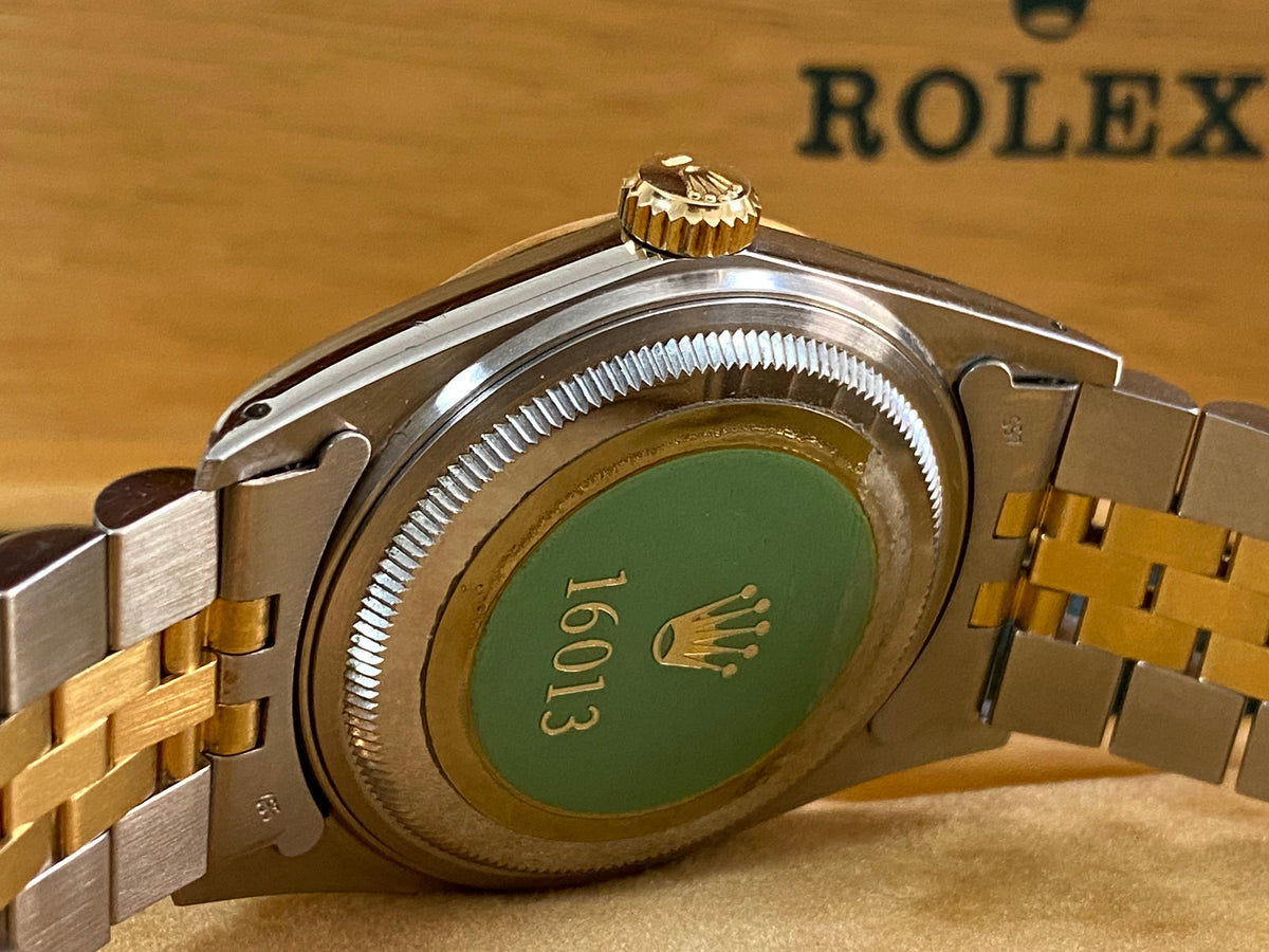 Rolex Steel and Yellow Gold Datejust 36 - R serial - Fluted Bezel - Champagne Index Dial - Jubilee Bracelet - 16013