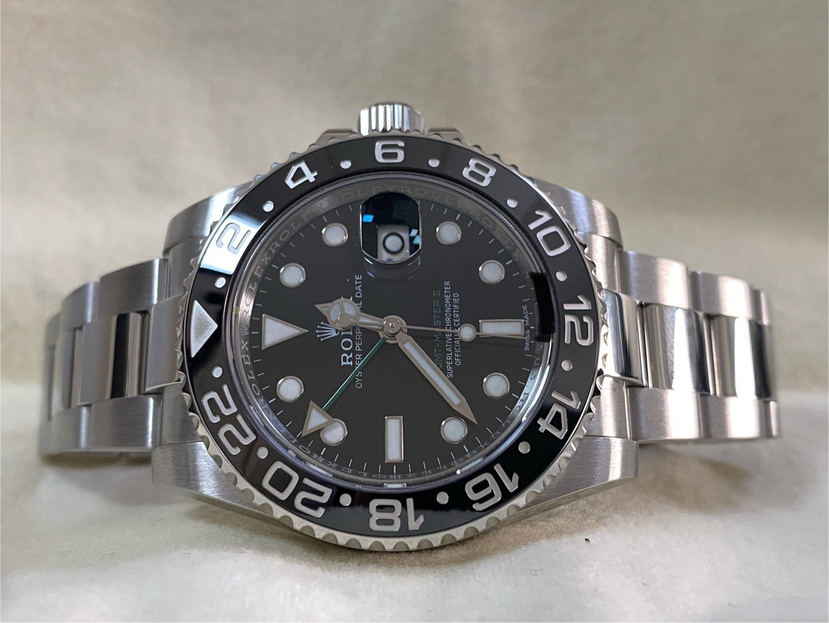 Rolex Steel GMT-Master II - 2018 - Black Bezel - Black Dial - Oyster Bracelet - 116710LN *FULL SET*