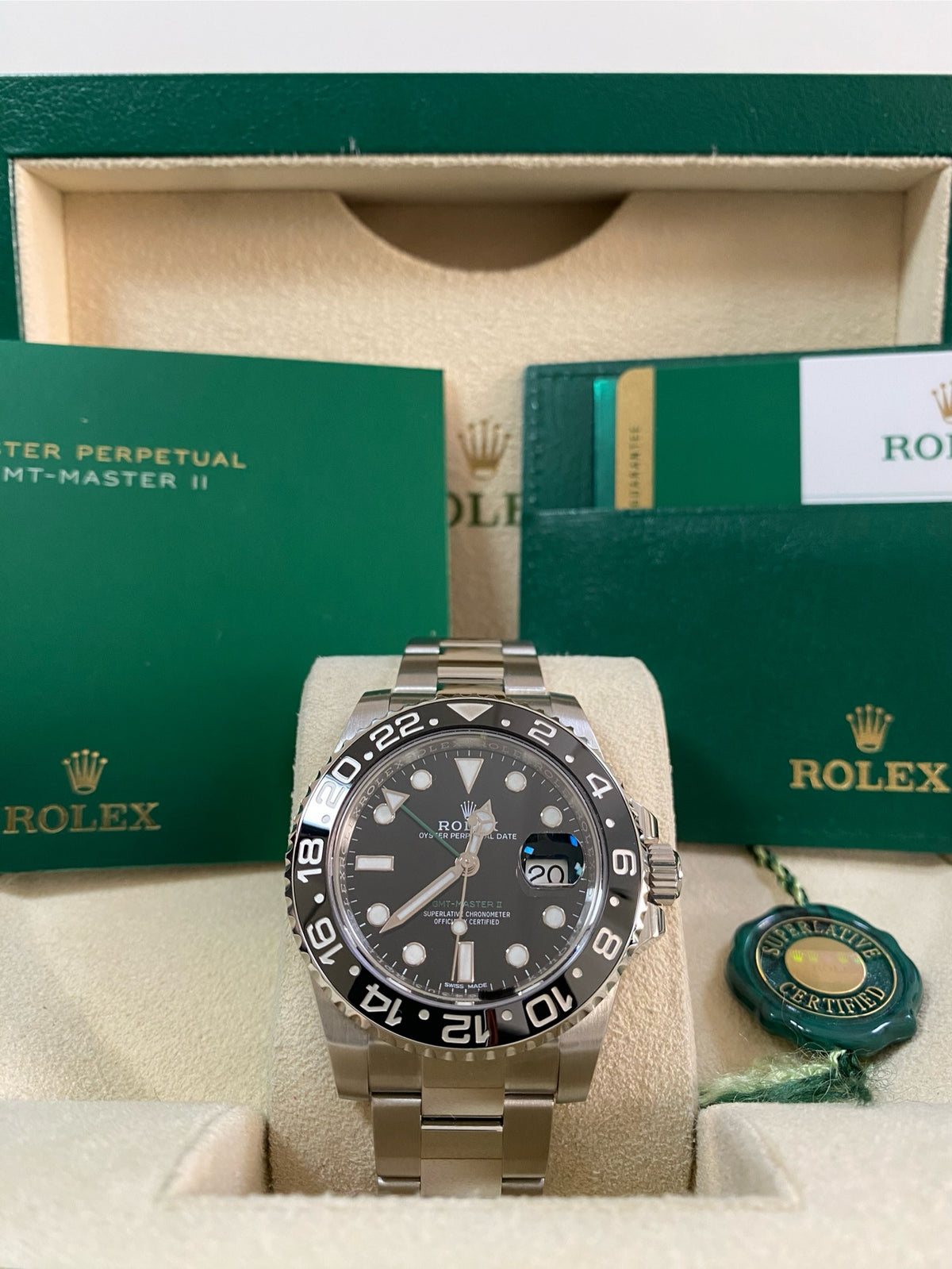 Rolex Steel GMT-Master II - 2018 - Black Bezel - Black Dial - Oyster Bracelet - 116710LN *FULL SET*