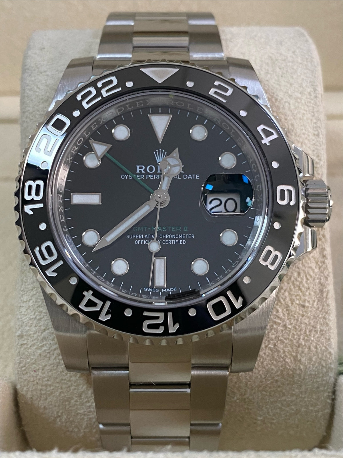 Rolex Steel GMT-Master II - 2018 - Black Bezel - Black Dial - Oyster Bracelet - 116710LN *FULL SET*