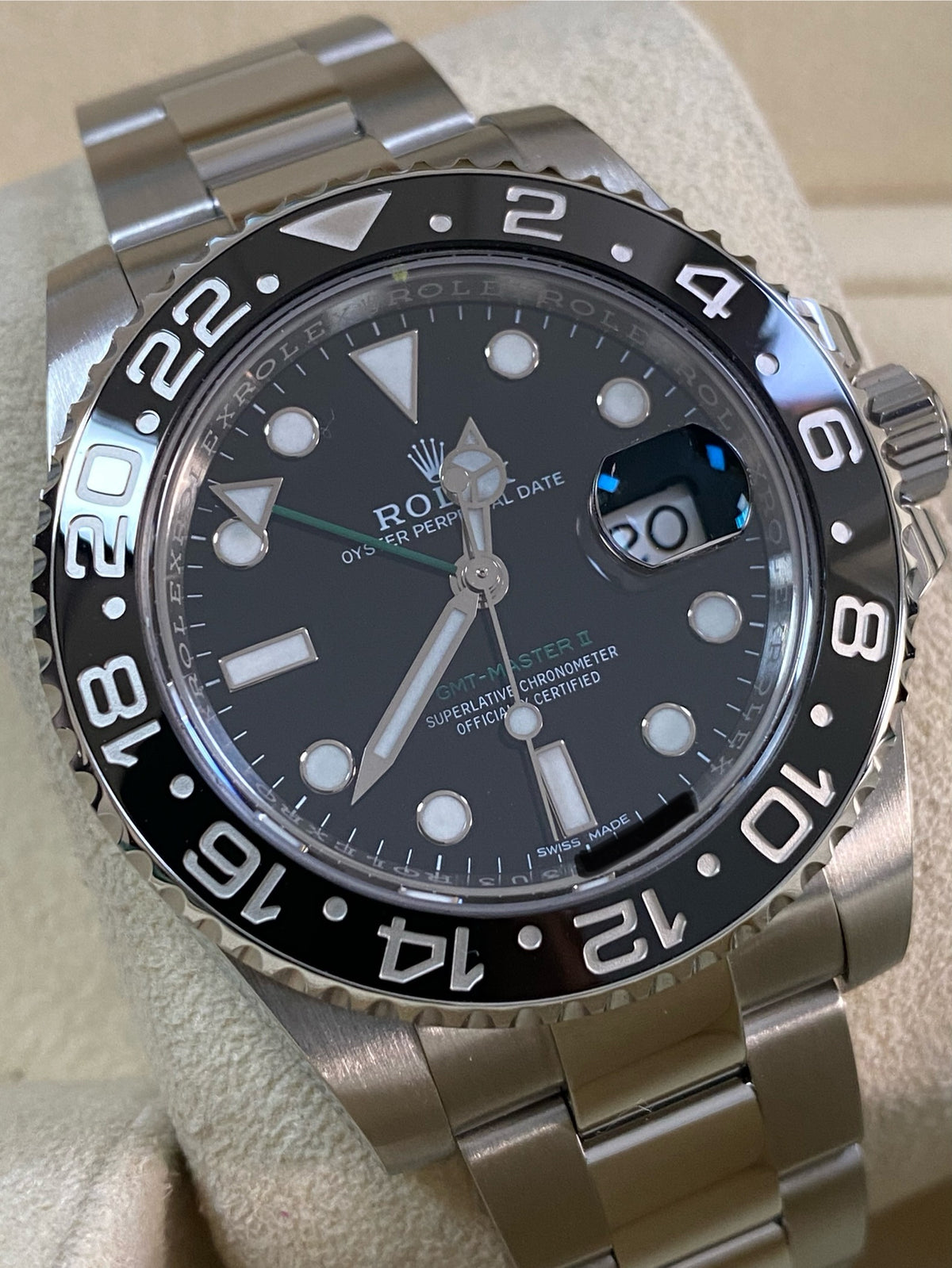 Rolex Steel GMT-Master II - 2018 - Black Bezel - Black Dial - Oyster Bracelet - 116710LN *FULL SET*