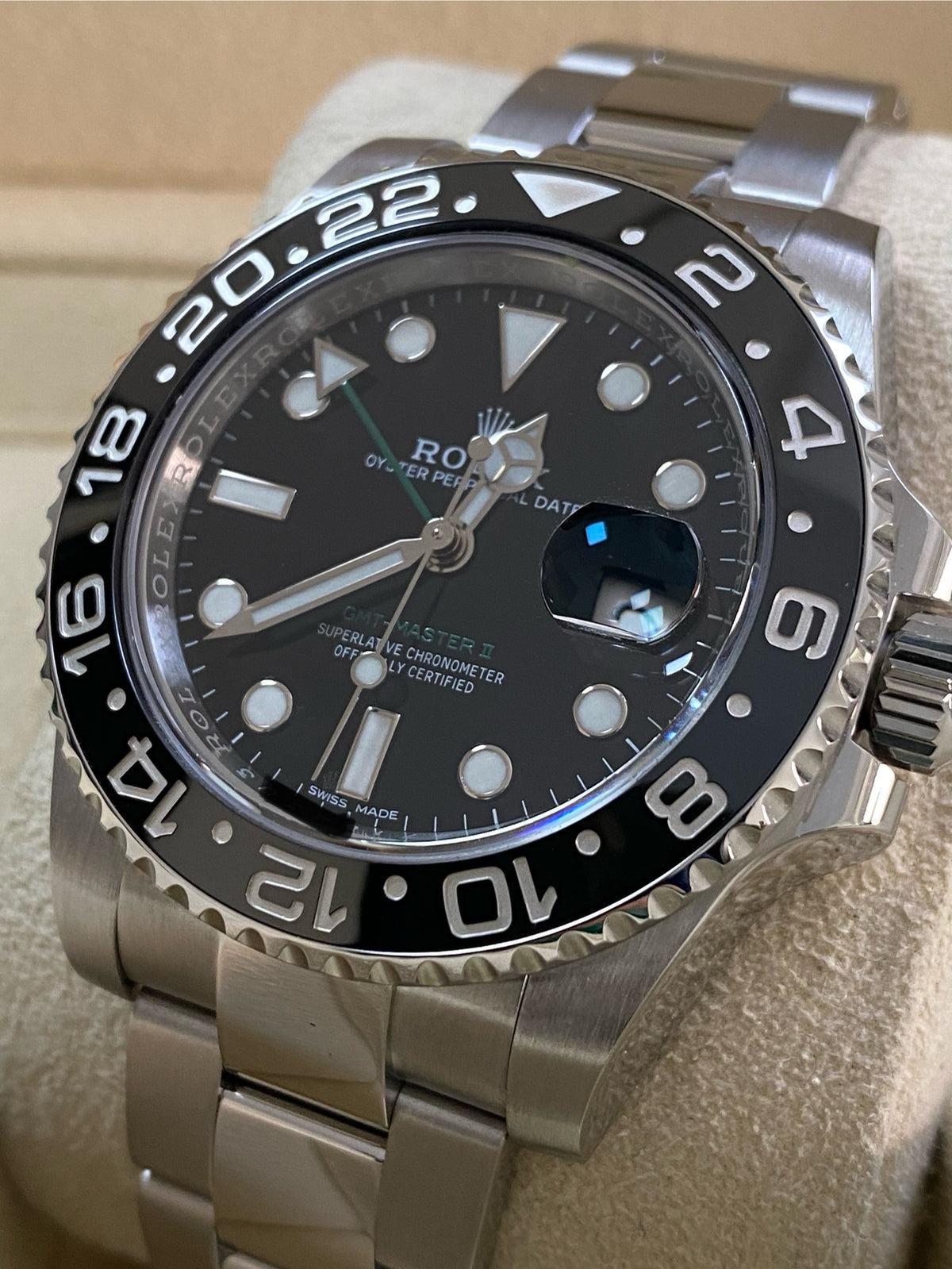 Rolex Steel GMT-Master II - 2018 - Black Bezel - Black Dial - Oyster Bracelet - 116710LN *FULL SET*