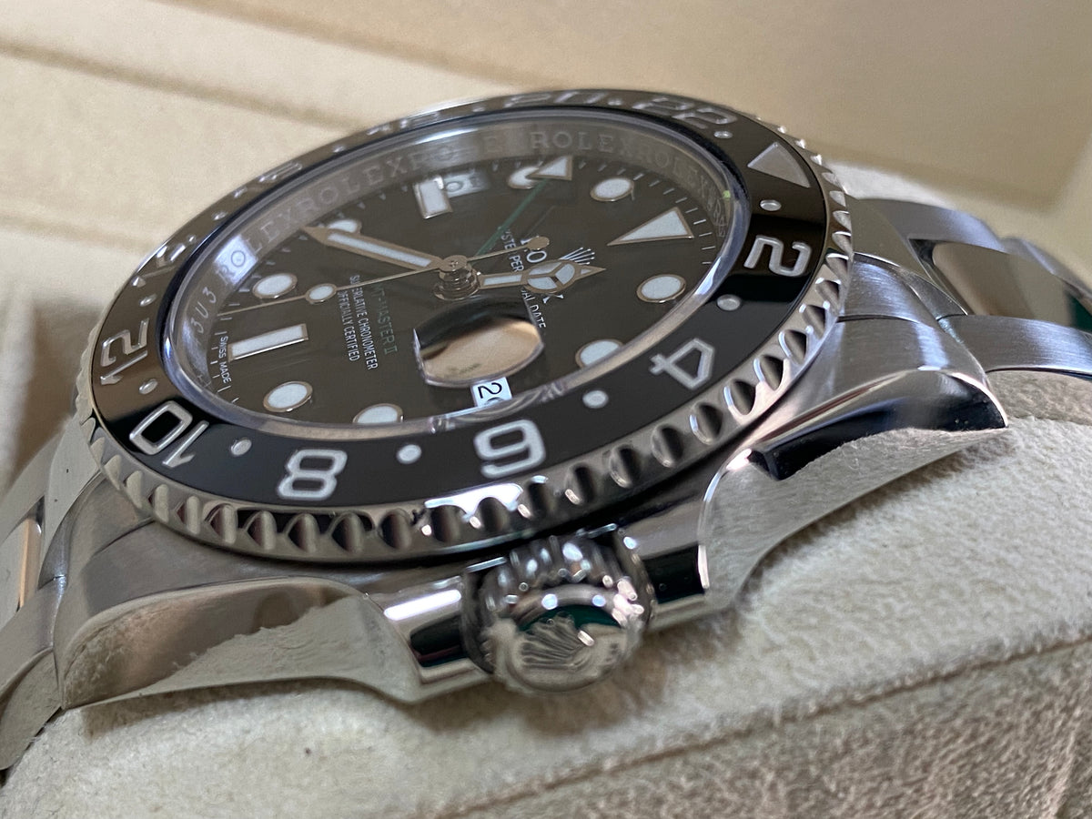 Rolex Steel GMT-Master II - 2018 - Black Bezel - Black Dial - Oyster Bracelet - 116710LN *FULL SET*