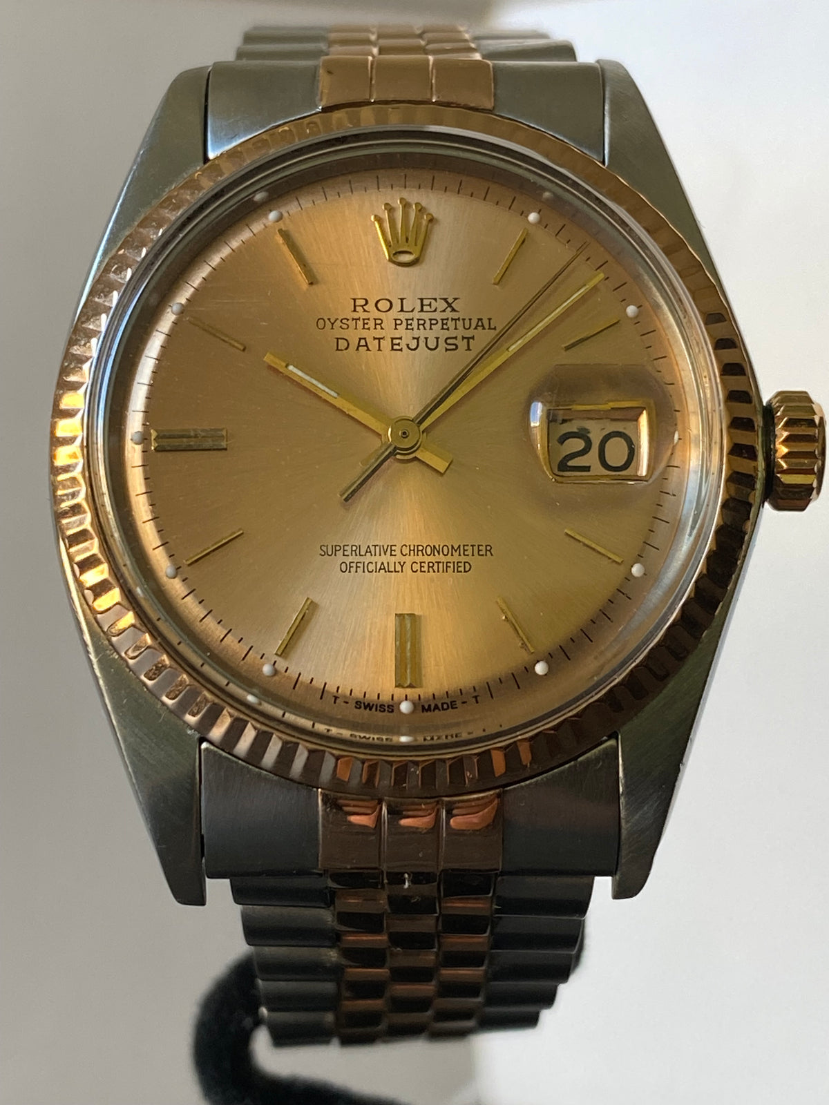 Rolex Steel and Everose Gold Datejust 36 - Fluted Bezel - Rose Index Dial - Jubilee Bracelet - 1601