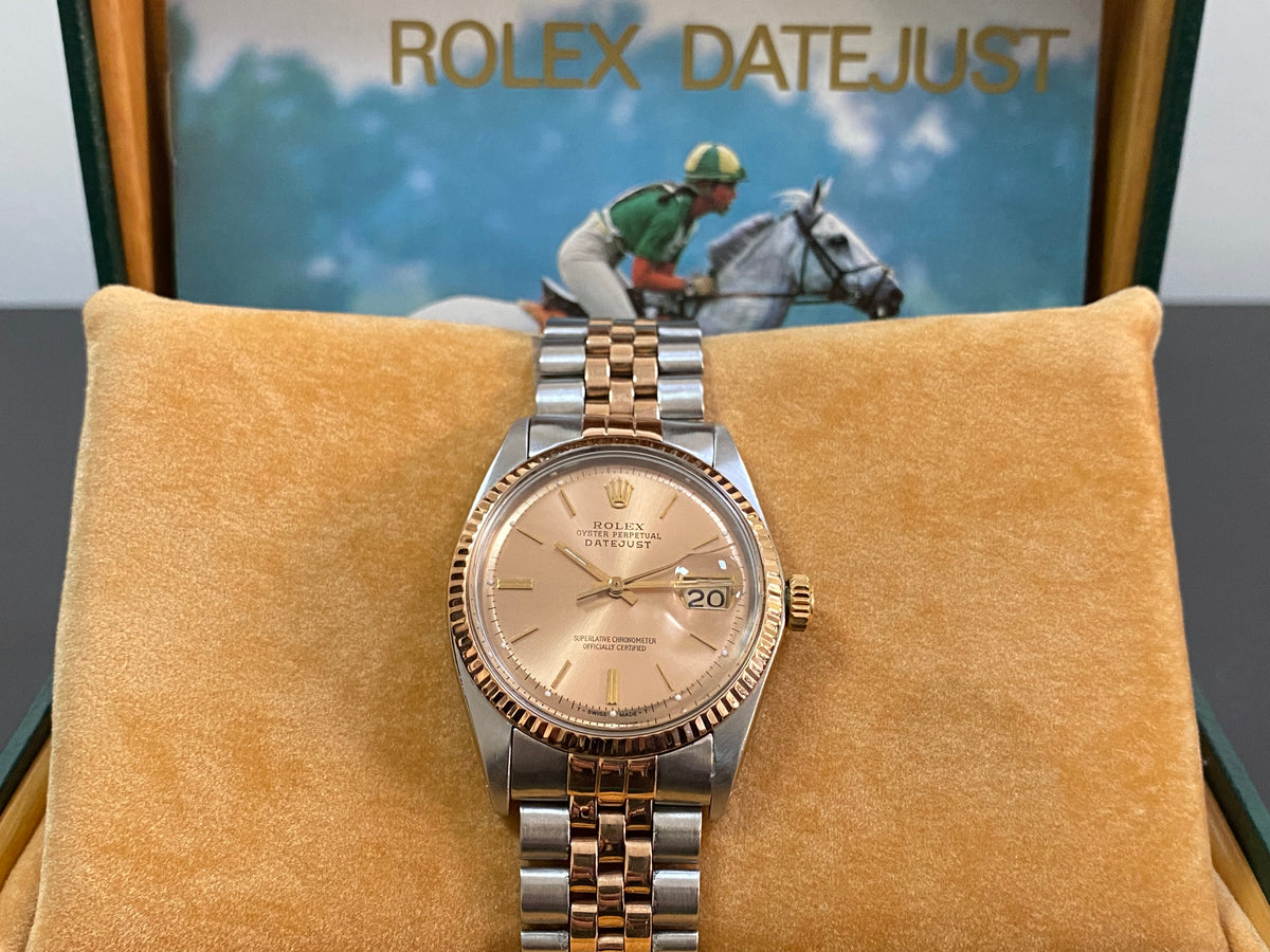 Rolex Steel and Everose Gold Datejust 36 - Fluted Bezel - Rose Index Dial - Jubilee Bracelet - 1601