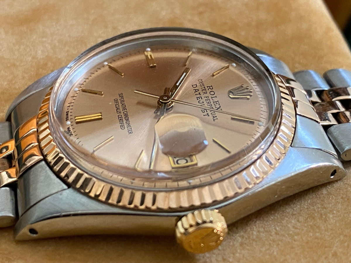 Rolex Steel and Everose Gold Datejust 36 - Fluted Bezel - Rose Index Dial - Jubilee Bracelet - 1601