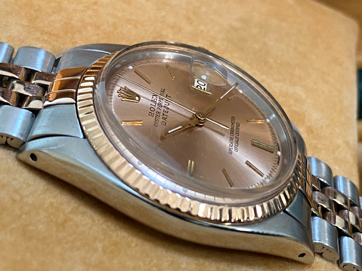 Rolex Steel and Everose Gold Datejust 36 - Fluted Bezel - Rose Index Dial - Jubilee Bracelet - 1601