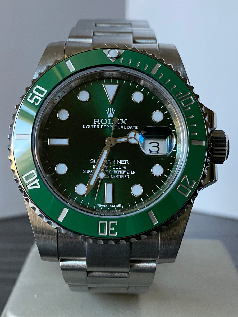 Rolex Steel Submariner Date - 2015 - "Hulk" - Green Dial - 116610LV