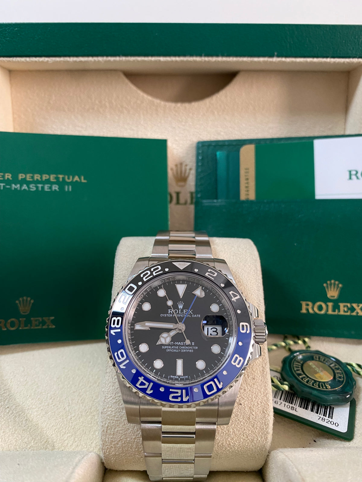 Rolex Steel GMT-Master II - 2015 - "Batman" - 116710BLNR *FULL SET*