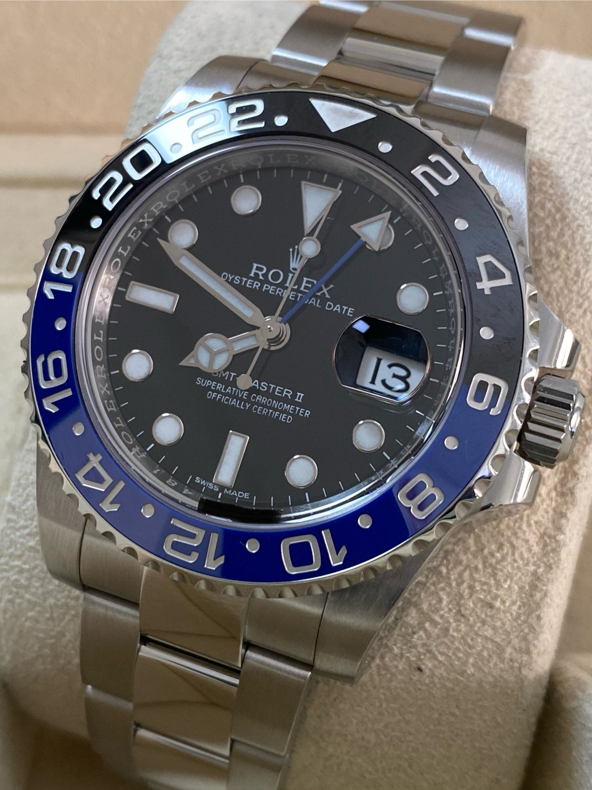 Rolex Steel GMT-Master II - 2015 - "Batman" - 116710BLNR *FULL SET*