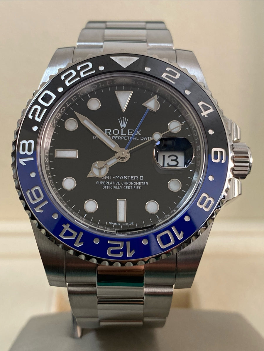 Rolex Steel GMT-Master II - 2015 - "Batman" - 116710BLNR *FULL SET*