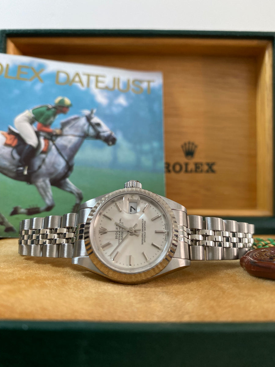 Rolex Steel Lady-Datejust 26 - P serial - Fluted Bezel - Silver Index Dial - Jubilee Bracelet - 79174