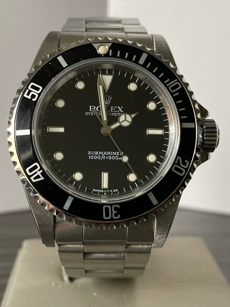 Rolex Steel No-Date Submariner - T Serial - Pre Ceramic Bezel - Black Dial - 14060