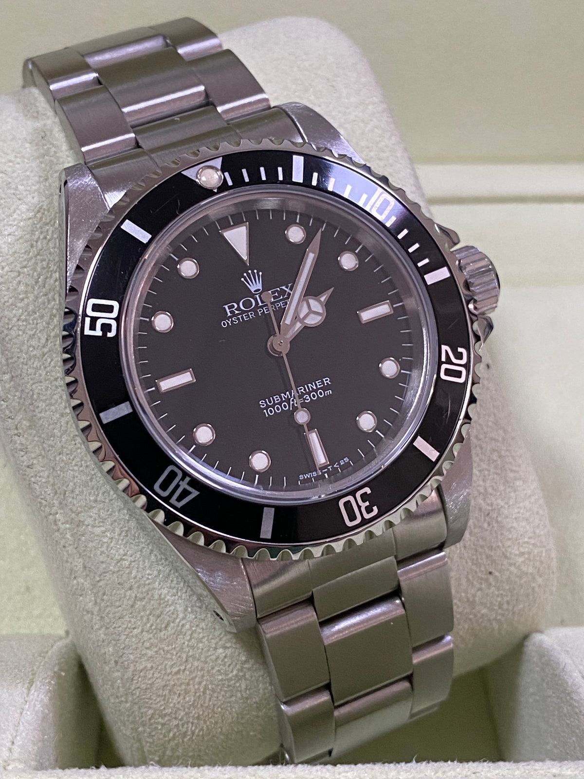 Rolex Steel No-Date Submariner - T Serial - Pre Ceramic Bezel - Black Dial - 14060