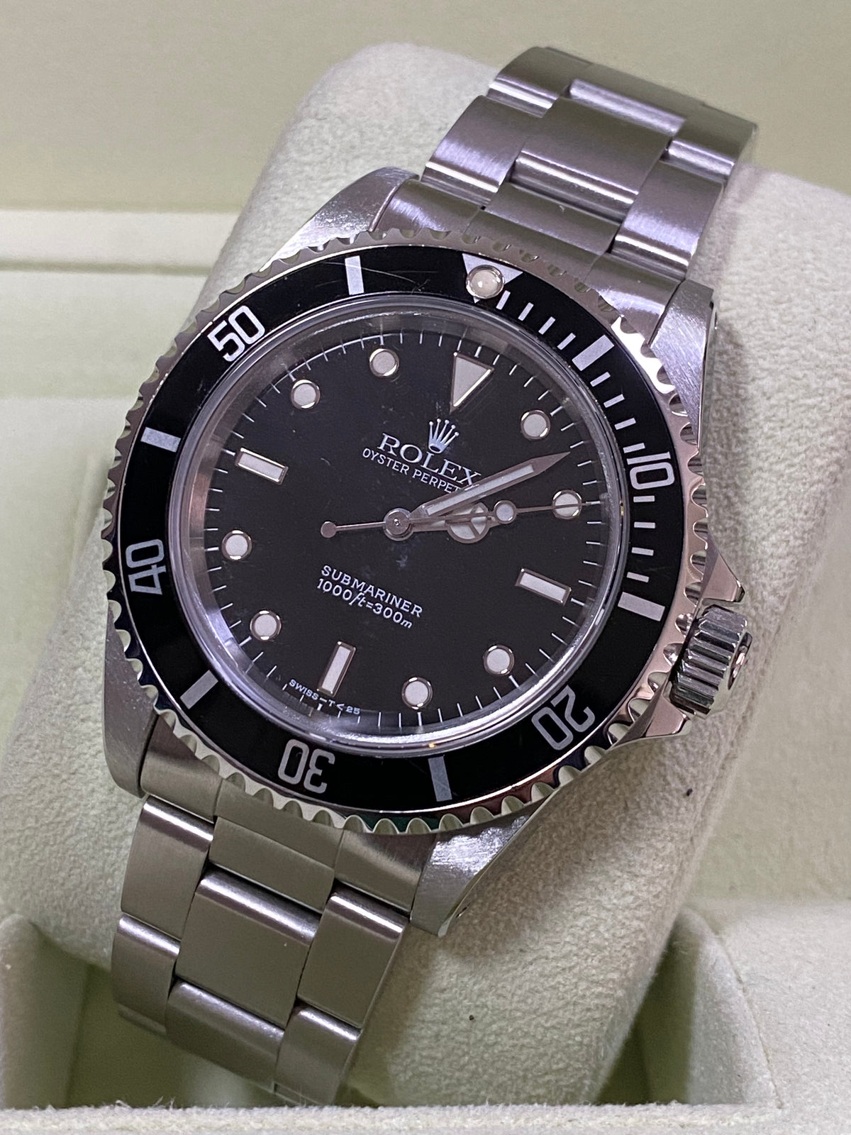 Rolex Steel No-Date Submariner - T Serial - Pre Ceramic Bezel - Black Dial - 14060