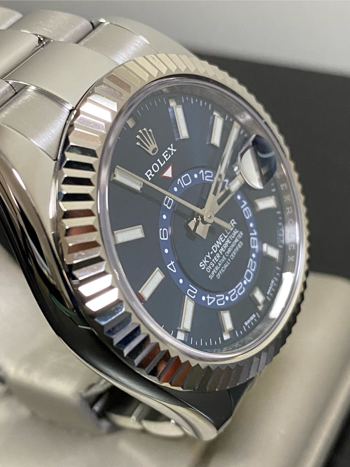 Rolex Steel Sky-Dweller - 2019 - Blue Dial - Oyster Bracelet - 326934