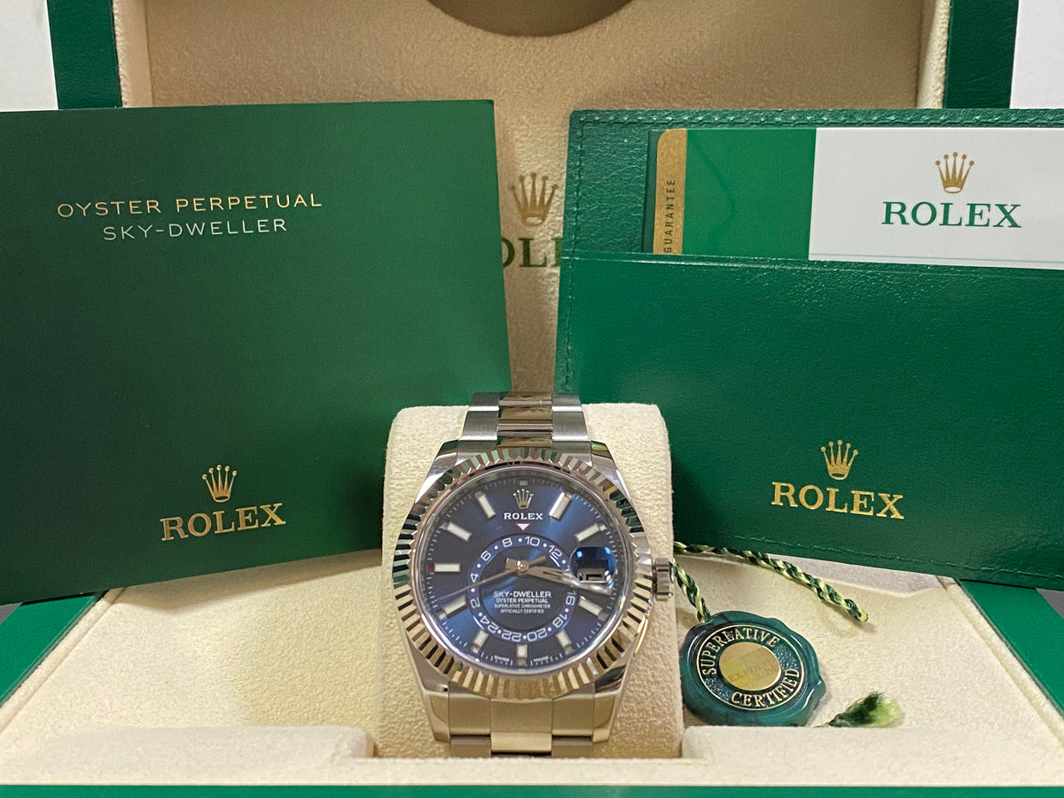 Rolex Steel Sky-Dweller - 2019 - Blue Dial - Oyster Bracelet - 326934