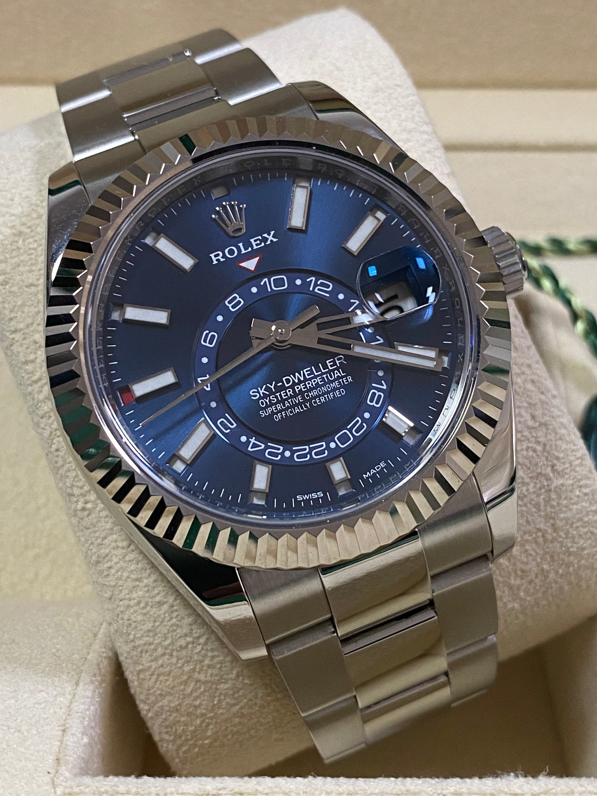 Rolex Steel Sky-Dweller - 2019 - Blue Dial - Oyster Bracelet - 326934