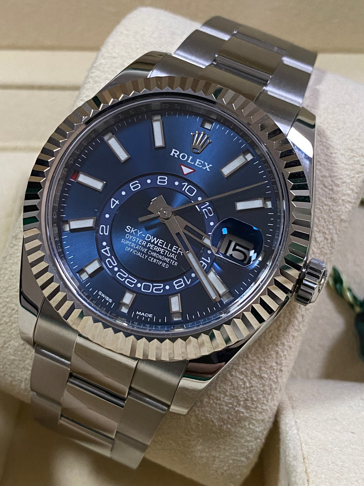 Rolex Steel Sky-Dweller - 2019 - Blue Dial - Oyster Bracelet - 326934