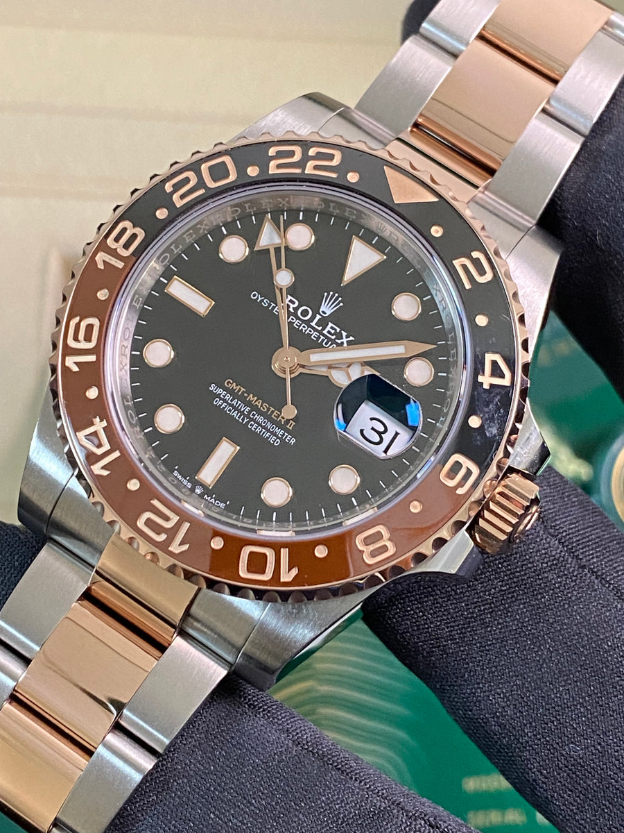 Rolex Everose Rolesor GMT-Master II - 2021 - "Root Beer" - Oyster Bracelet - 126711CHNR *FULL SET*