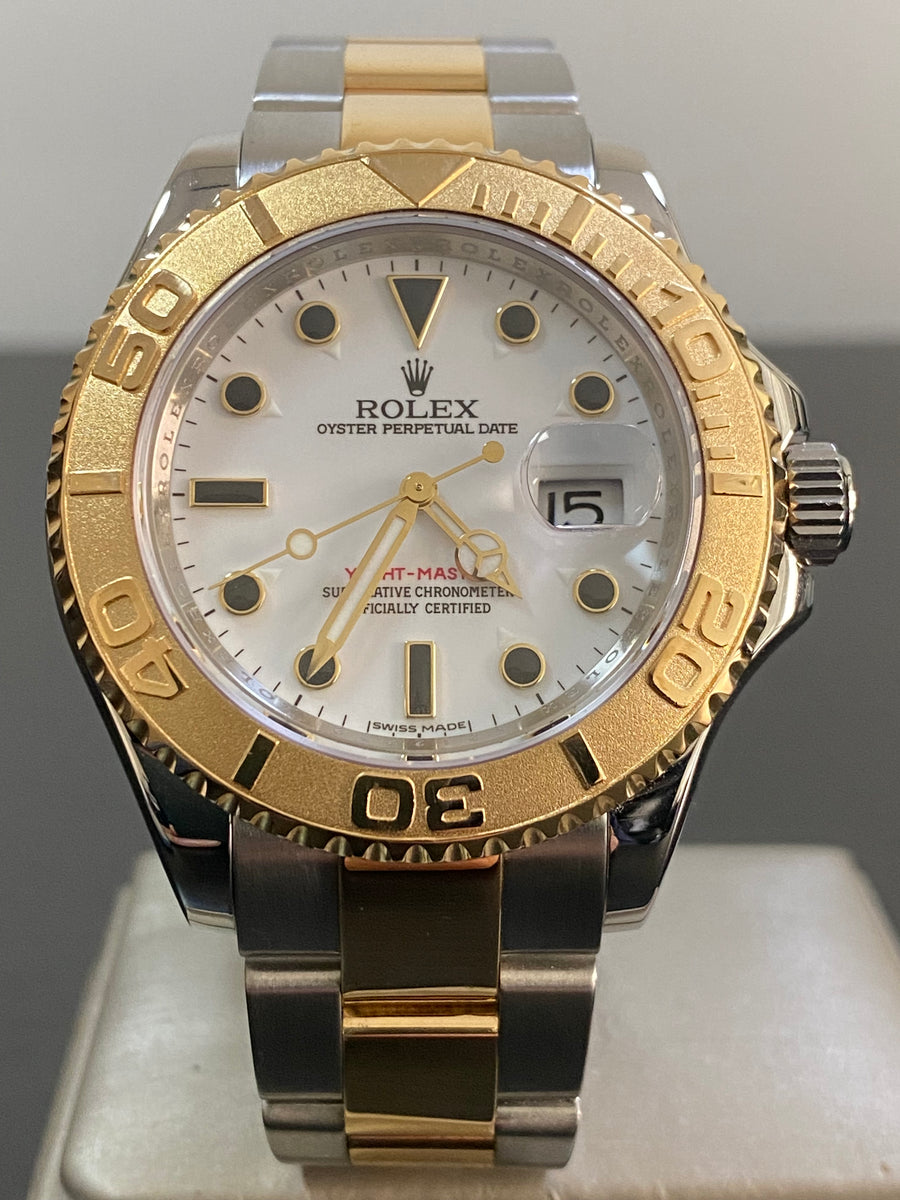 Rolex Steel and Yellow Gold Yacht-Master 40 - V Serial - White Dial - 16623