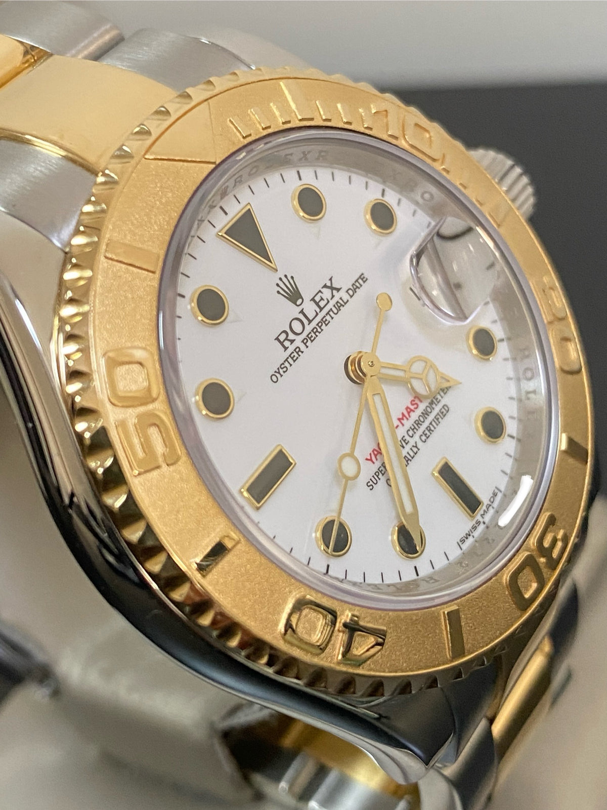 Rolex Steel and Yellow Gold Yacht-Master 40 - V Serial - White Dial - 16623