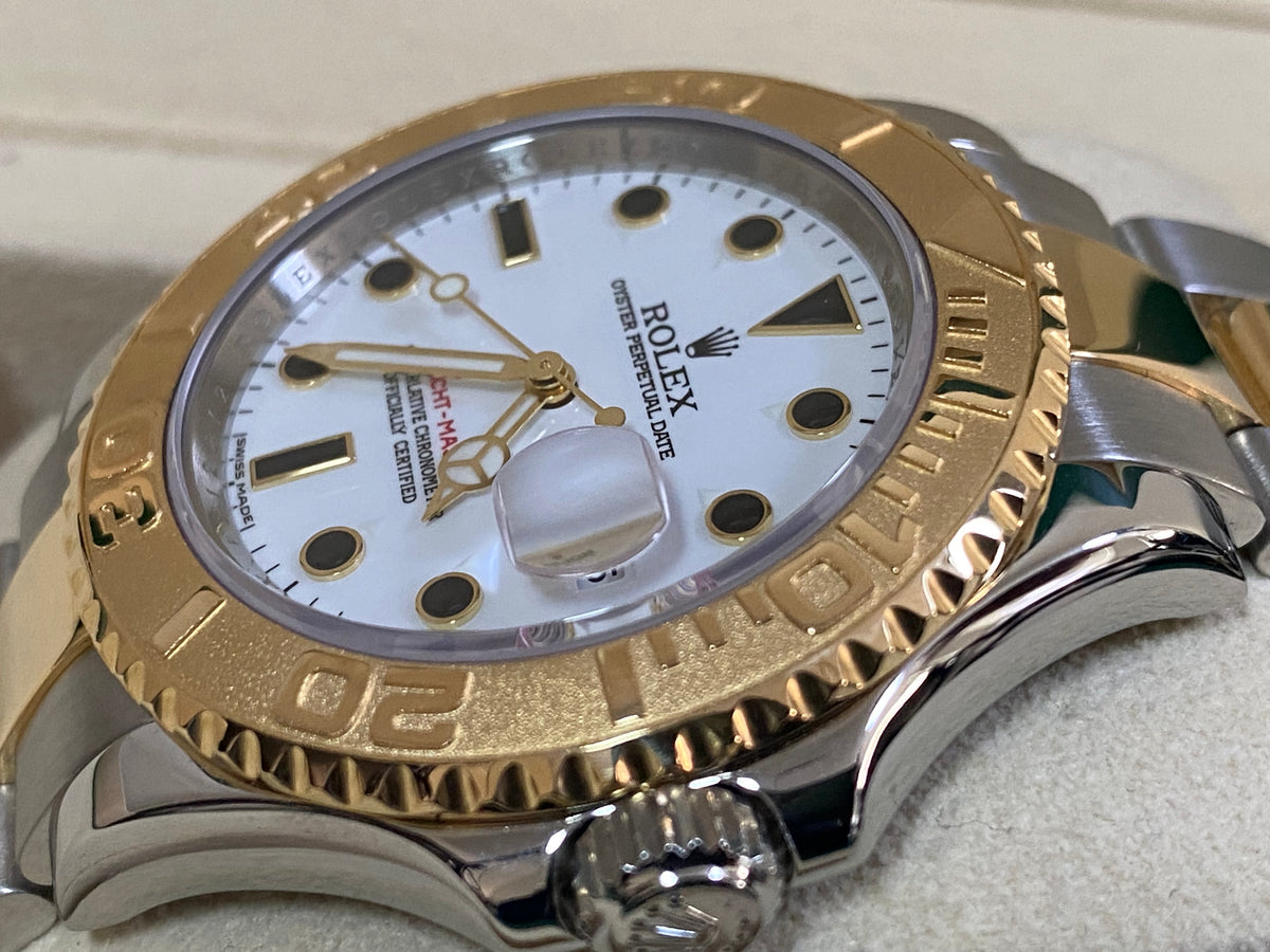 Rolex Steel and Yellow Gold Yacht-Master 40 - V Serial - White Dial - 16623