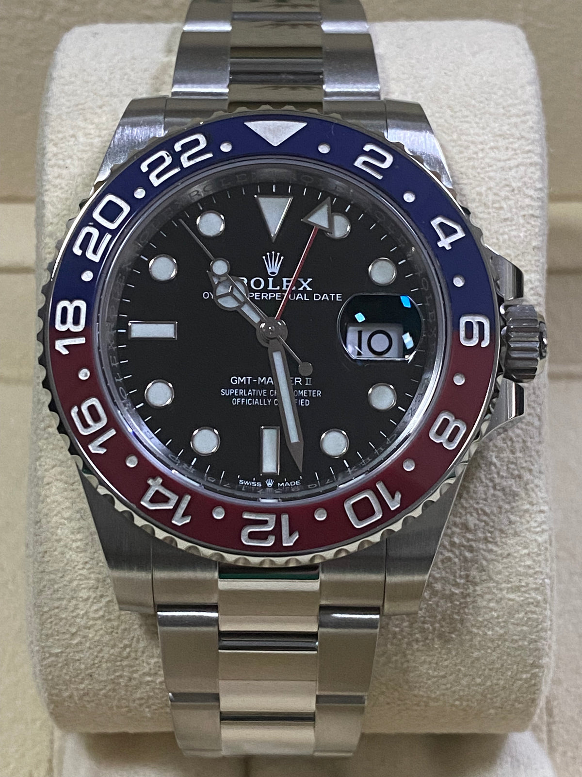 Rolex Oystersteel GMT-Master II - 2021 -"Pepsi" - Black Dial - Oyster Bracelet - 126710BLRO