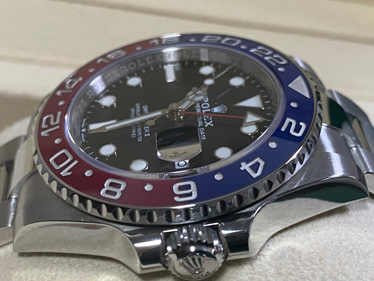 Rolex Oystersteel GMT-Master II - 2021 -"Pepsi" - Black Dial - Oyster Bracelet - 126710BLRO