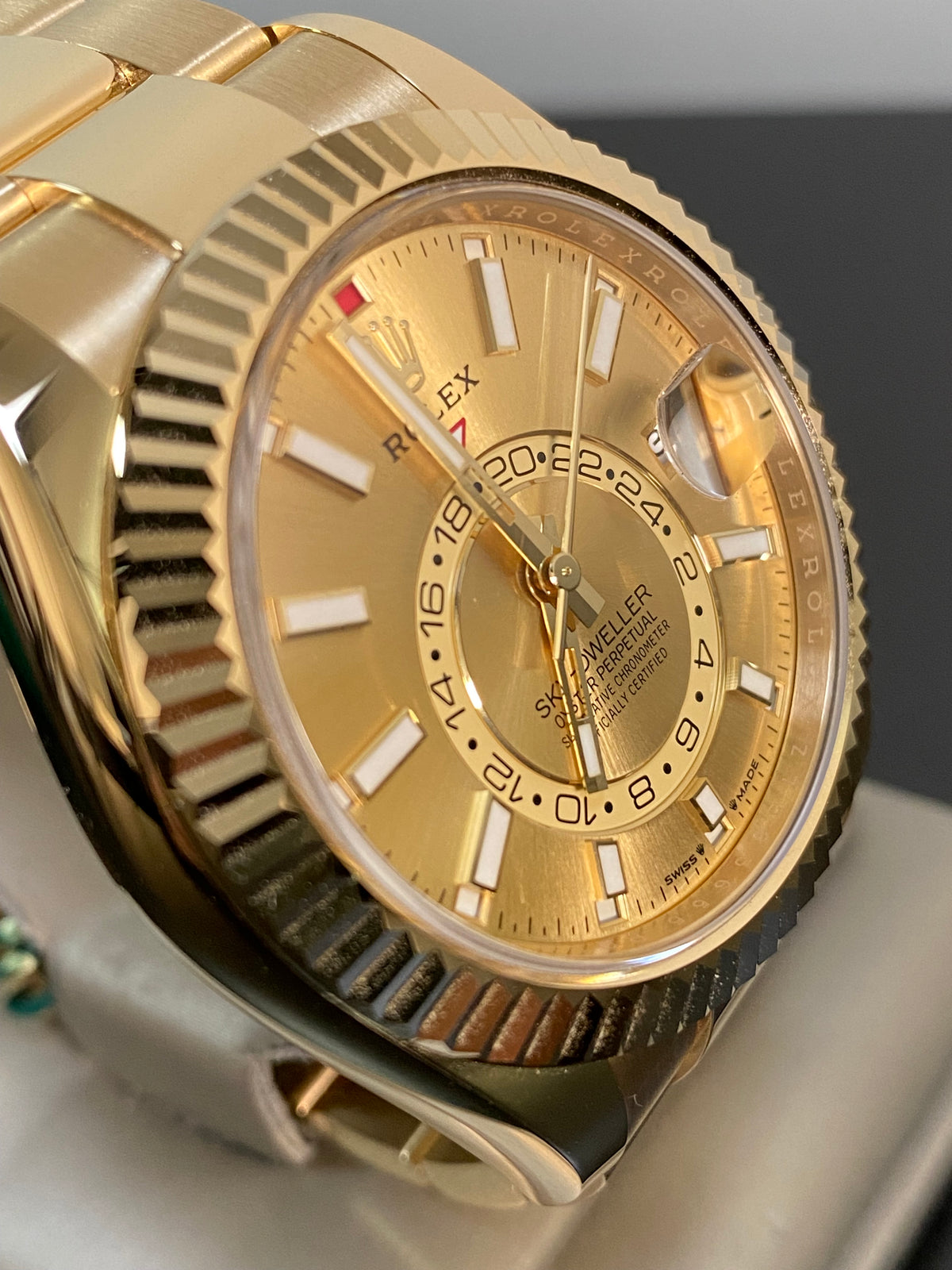 Rolex Yellow Gold Sky-Dweller - 2023 - Champagne Index Dial - Oyster Bracelet - 336938
