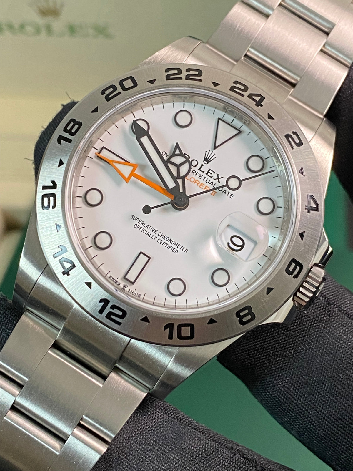 Rolex Oystersteel Explorer II - 2022 - "Polar" White Dial - Oyster Bracelet - 226570 *FULL SET*